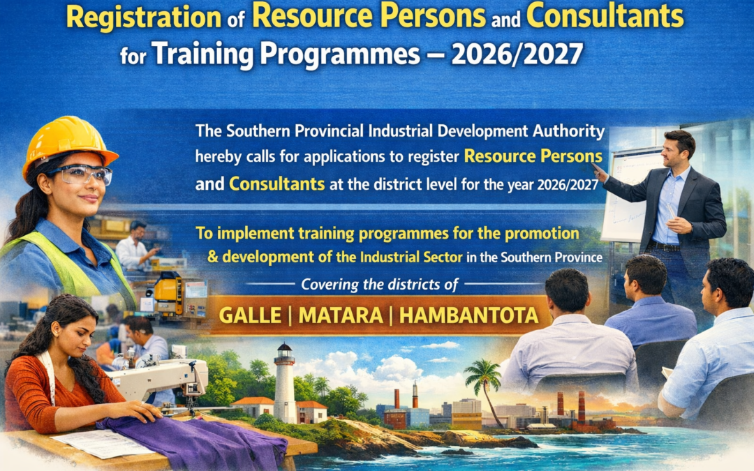 Registration of Resource Persons and Consultants for Training Programmes – 2026/2027