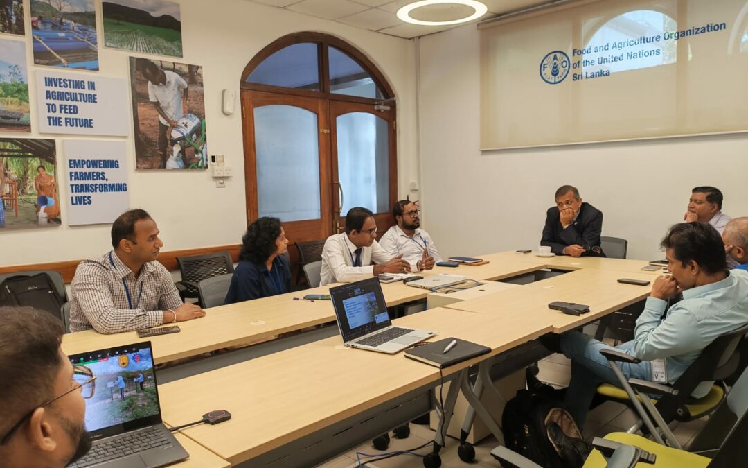 එක්සත් ජාතීන්ගේ සංවිධානයේ ශ්‍රී ලංකා නියෝජිත කාර්යාලයට අනුබද්ධිත ආහාර හා කෘෂිකර්ම සංවිධානයේ  නියෝජිතයින් සමඟ කොළඹ කාර්යාලයේදී පැවති සාකච්ඡාව